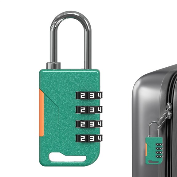 Ksruee Padlock Combination 4 Digit Heavy Duty Resettable Safe Padlock Zinc Alloy Waterproof Lock Combination for Home School Gym Suitcase Luggage Box Case Travel Bags Backpack