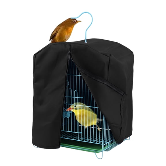 Ksruee Parakeet Cage Cover Breathable Windproof Zippered Warm Cover Parakeet Cage Skirt Guard for Lovebirds Budgies Bunny Macaw Cockatiel fun