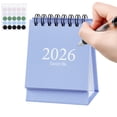 thumbnail image 1 of Ksruee Small Desktop Calendar Jan. 2026 to Jul. 2027 Planner Monthly Desktop Calendar for Workplace Study Workstation Dorm Library Meeting Room, 1 of 9