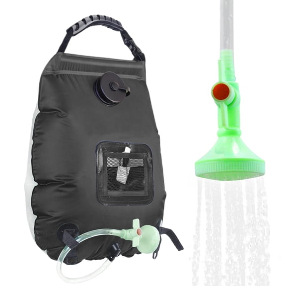 Ksruee Solar Shower 5 Gallon/20L Solar Bath Pouch with Shower Head And Hose Outside Camp Shower for Outdoor Beach Indoor Home Cabin Field Glamping Backyard Balcony Deck