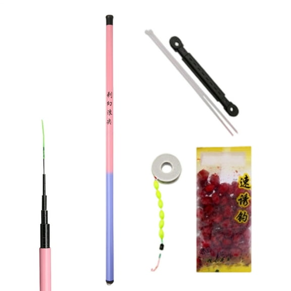 Ksruee Telescopic Rod Short Saltwater Rod Portable Anti-Slip Fishing Pole for Kayaking Lake Ice Fly-Fishing Shore Boating Surf Backpacking Camping Dock Beach Deep-Sea astonishing