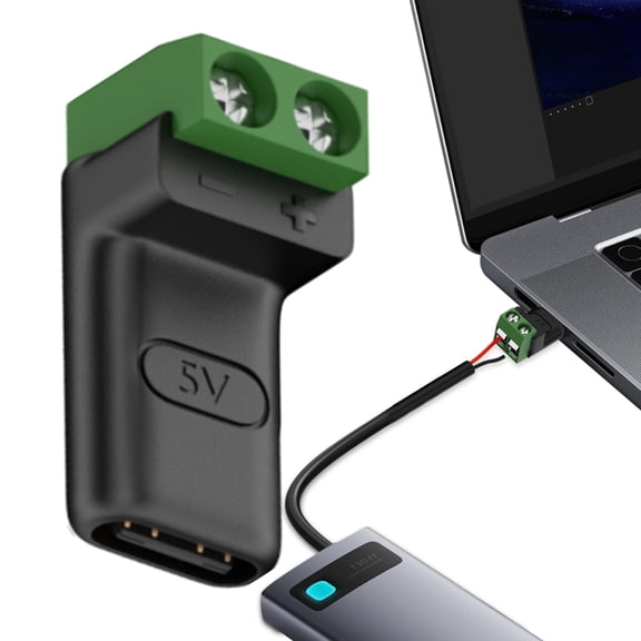 Ksruee USB C Adapter Male 2 Pin Quick Connection Head USB to 2 Pin Screw Terminal Adapter for Industrial Scientific Repair Charging Mobile Phones Tablets Cameras Small Appliances responsible