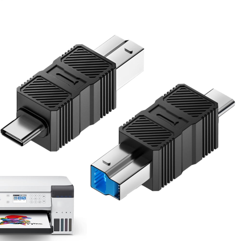 Ksruee USB Printer Adapter USB to B 3.0 Convert Connector Plug and Play ...