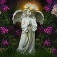 thumbnail image 1 of Angel Garden Statue,Memory Guardian Waterproof Outdoor Solar Garden Decor with Warm Light,Praying Angel Figurine Sculpture for Lawn Yard Patio,Sympathy Gift,White, 1 of 8