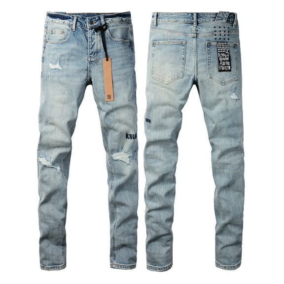 Ksubi Jeans Men's Fashion Streetwear Jeans Slim Fit Stretch Jeans Baggy Ripped Straight Skinny Denim Pants for Men