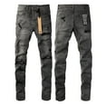 thumbnail image 1 of 2025 Ksubis Jeans brand Jeans  Men's Jeans Casual Comfort Holes Fashionable Straight Skinny Slim Fit Jeans, Ripped Stretch Jeans Denim Pants Menswear 3010 28-40, 1 of 10
