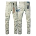 thumbnail image 1 of 2025 Ksubis Jeans brand Jeans  Men's Jeans Casual Comfort Holes Fashionable Straight Skinny Slim Fit Jeans, Ripped Stretch Jeans Denim Pants Menswear 3012 28-40, 1 of 10