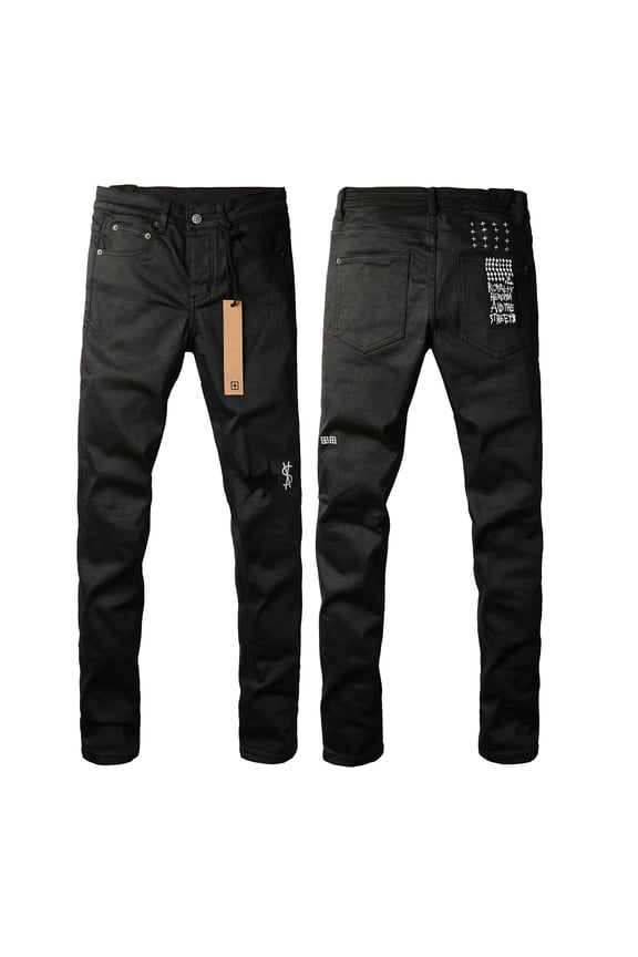 2025 Ksubis Jeans brand Jeans  Men's Jeans Casual Comfort Holes Fashionable Straight Skinny Slim Fit Jeans, Ripped Stretch Jeans Denim Pants Menswear 3020 28-40