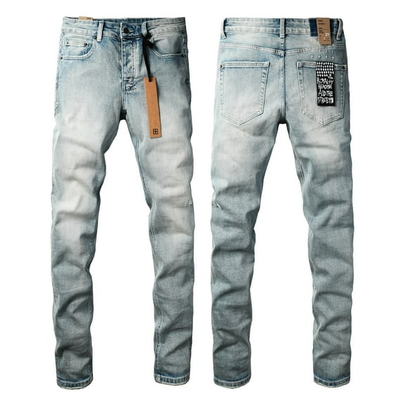 2025 Ksubis Jeans brand Jeans  Men's Jeans Casual Comfort Holes Fashionable Straight Skinny Slim Fit Jeans, Ripped Stretch Jeans Denim Pants Menswear 3032 28-40