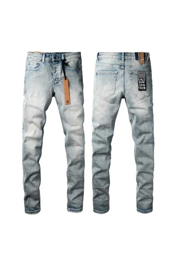 2025 Ksubis Jeans brand Jeans Men's Jeans Casual Comfort Holes Fashionable Straight Skinny Slim Fit Jeans, Ripped Stretch Jeans Denim Pants Menswear 3032 28-40
