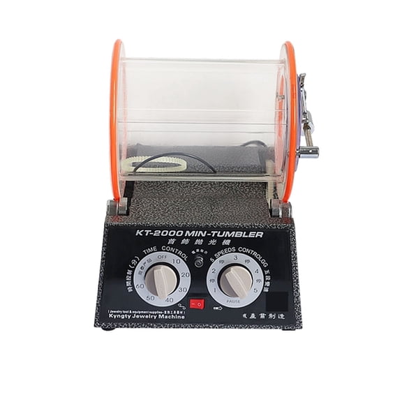 Kt2000 Roller Polisher - Timing Speed Function Jewelry for Polishing Walnut Coin Deburring Chamfering Cleaning Tool