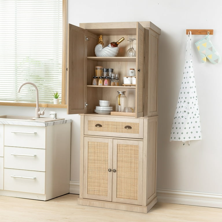 https://i5.walmartimages.com/seo/Ktaoxn-72-Kitchen-Pantry-Cabinet-with-Doors-and-Shelves-and-Single-Drawer-Double-Door-Storage-Cabinet-Rattan_60ba179d-f402-4465-b9a7-bee995191f54.82cd6284e6f9920da923f2c916211e7f.jpeg?odnHeight=768&odnWidth=768&odnBg=FFFFFF