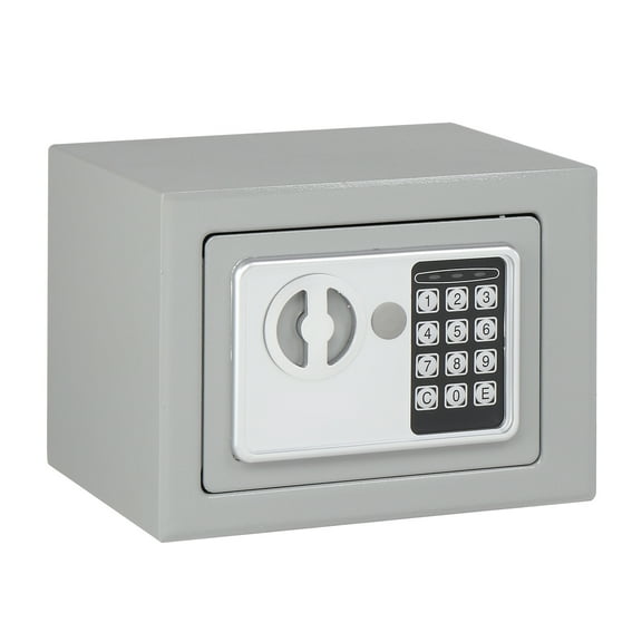 Ktaxon 0.17 Cubic Feet 6.7" x 9" x 6.7" Safe Box, Electronic Security Lock Box Safes, for Home Office Hotel, Gray