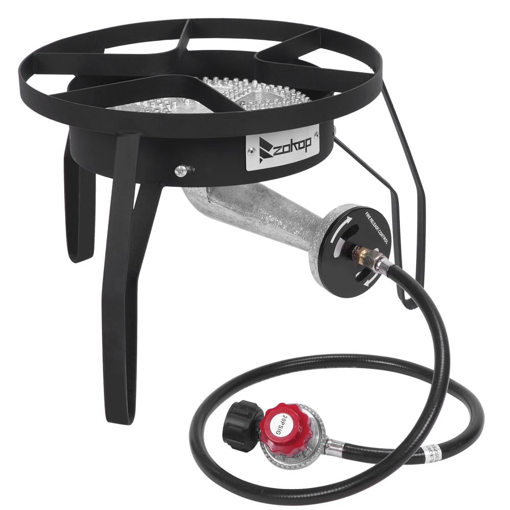 The Coupon deal of  Ktaxon 200,000BTU Single Propane Stove, High Pressure, Round Burner, 0-20psi, 11.22in, Black