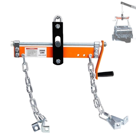 Ktaxon 1-Ton Steel Engine Hoist Leveler, 3-Position Chain, Adjustable Handle