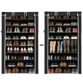 thumbnail image 1 of Ktaxon 10 Tiers Shoe Rack Shoe Shelf with Dustproof Cover Closet 36-45 Pairs Shoes Storage Organizer Space Saving, Black, 1 of 7