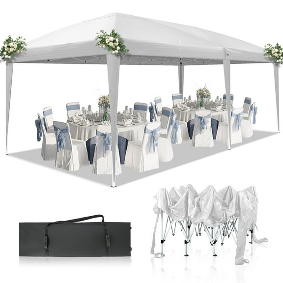 Ktaxon 10'X20' Pop up Wedding Party Tent Folding Beach Canopy White