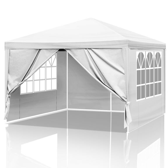 Ktaxon 10' x 10' Party Tent Wedding Canopy Patio w/ 4 Side Walls White