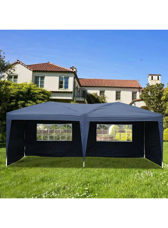 Ktaxon 10'x 20' 4 Walls Pop Up Outdoor Instant Folding Wedding Canopy Party Tent Blue