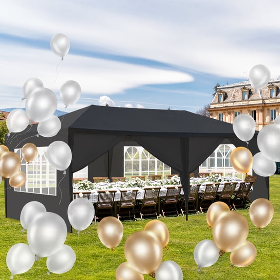 Ktaxon 10' x 20' Canopy Tent Party Gazebo Outdoor Tent 6 Sides Black