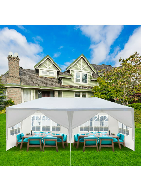 Ktaxon 10'x 20' Party Tent PE Gazebo Wedding Canopy w/6 Sidewalls