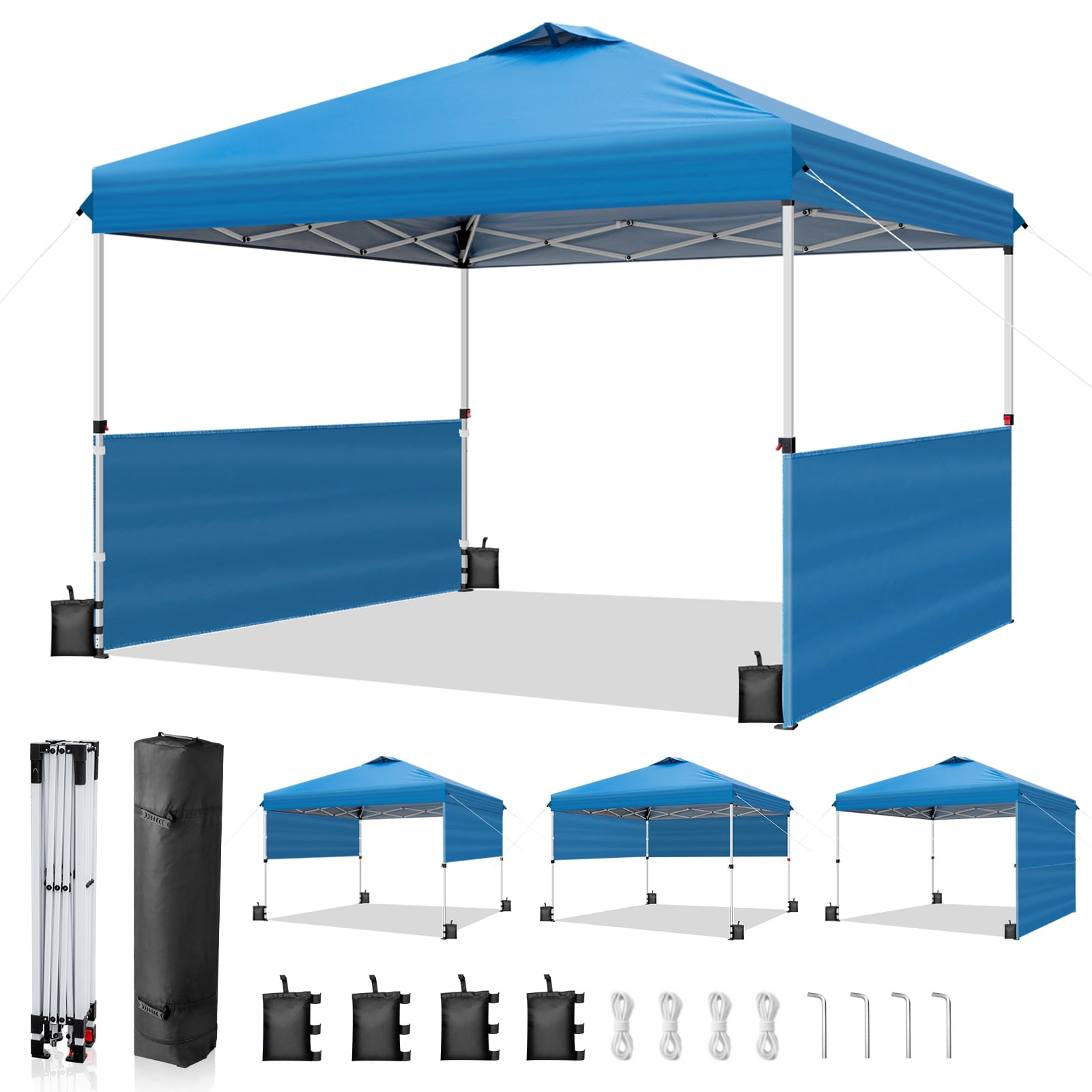 White 10'x20' Portable Metal Frame Wedding Canopy Tent