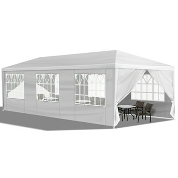 Ktaxon 10'x30' Party Wedding Outdoor Patio Tent Canopy with 8 Side Walls White