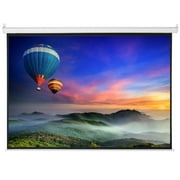 Ktaxon 100" Electric Motorized Remote Projection Screen HD Movie Projector White 4:3