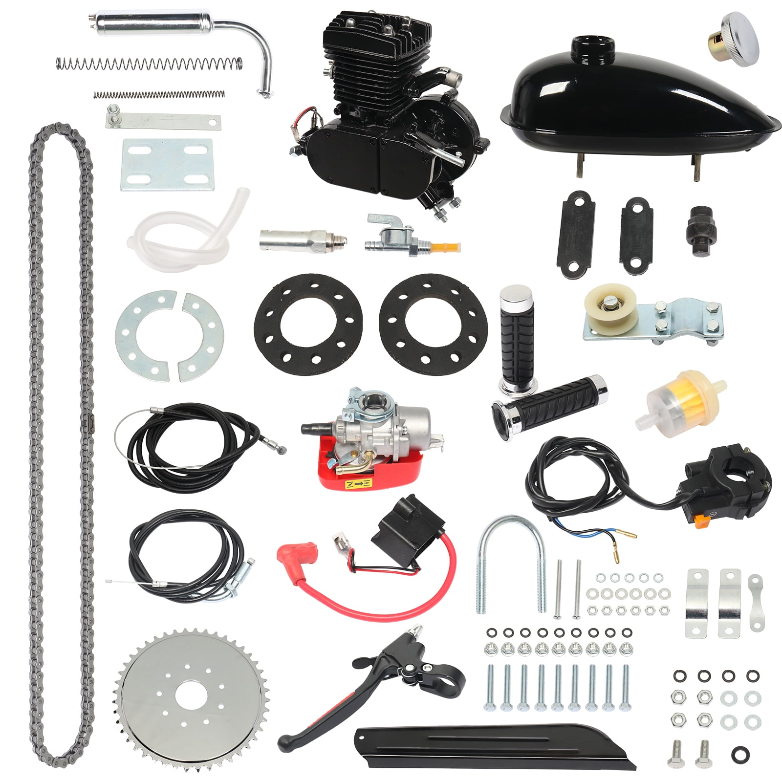 Ktaxon 100cc Powerful 2Stroke Bicycle Motor Engine Gas Kit, Black