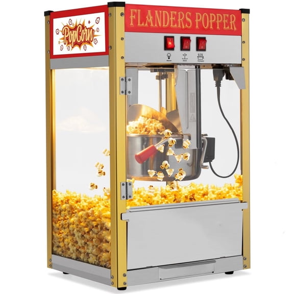 Ktaxon 10oz Popcorn Maker Machine, 40 Cups / 4 Gallons, Countertop Popper with Kettle, ETL, Red