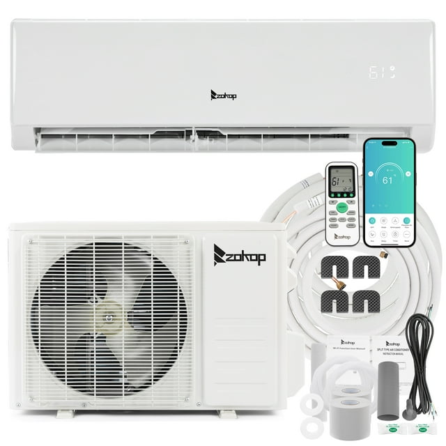 Ktaxon Smart AC 11000 BTU, 17 SEER, Ductless Mini Split Inverter with