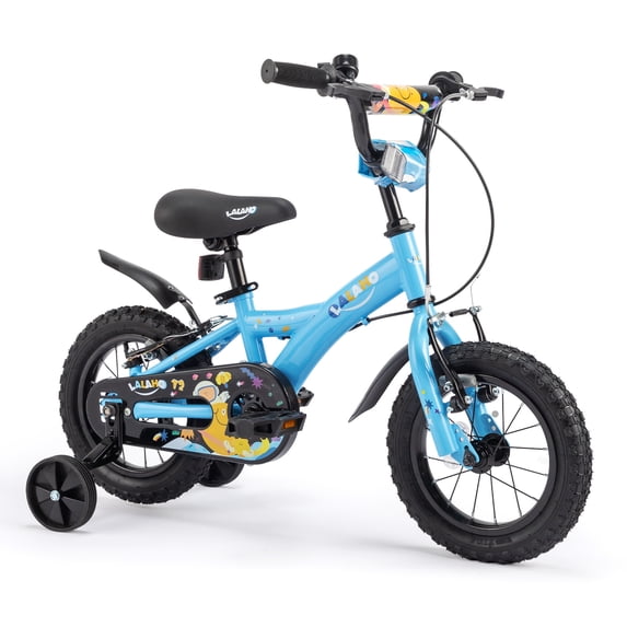 Ktaxon Kids Bike for Ages 2-5 Years Old, 12 Inches Kid's Bikes with Training Wheels, Children Bicycle for Boys Girls, Easy to Assemble, Learning to Ride, Blue