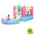 thumbnail image 1 of Ktaxon 12.5' x 6.7' x 6.2' Inflatable Bounce House, Tank Jumper Water Spray Castle with 350W Air Blower, 1 of 8