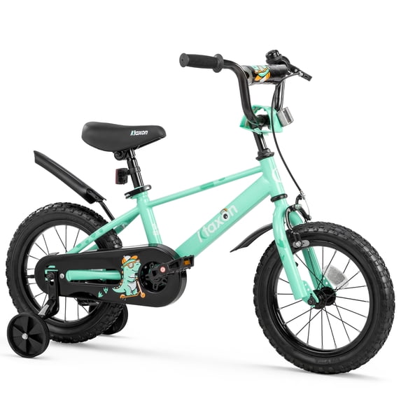 Ktaxon 12 Inch Dino Kids Bike for Boys & Girls Age 2-4, Dinosaur Bicycle w/ Training Wheels, Dual Brakes for 32"-41" Tall