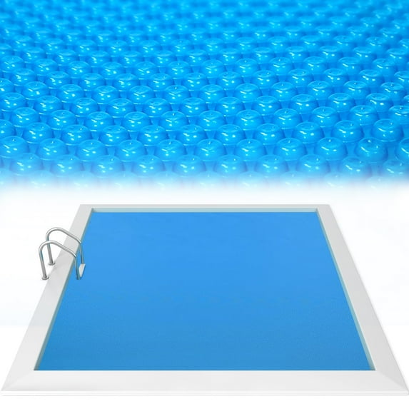 Ktaxon 8Mil Pool Cover, 16 x 32 FT Rectangle Solar Pool Blanket for Inground Pool and Above-Ground Swimming Pool, 16' x 32' Rectangular Blue