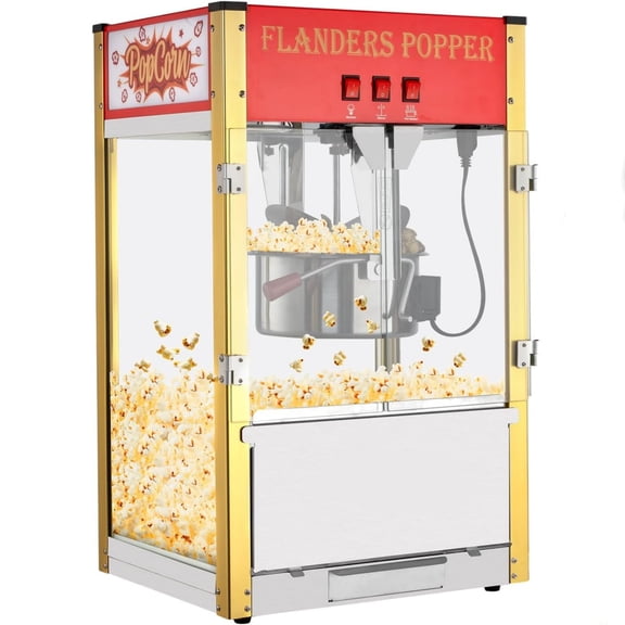 Ktaxon 12oz Popcorn Maker Machine, 80 Cups, Countertop Popper with Kettle, ETL, Red