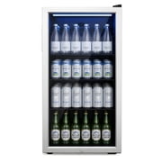 Ktaxon 130 Can Beverage Refrigerator, 3.2 Cu. Ft. Drink Cooler with Double Layer Glass Door, Adjustable Shelf & Lock, 32-50 F for Home Office Bar
