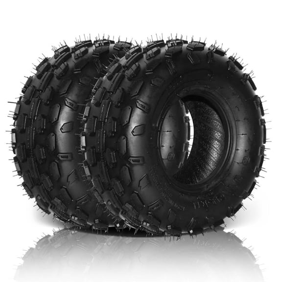Ktaxon 145/70-6 Go Kart & ATV Tires Set of 2, 4PR Tubeless Street Sport Tires for Utility Vehicles