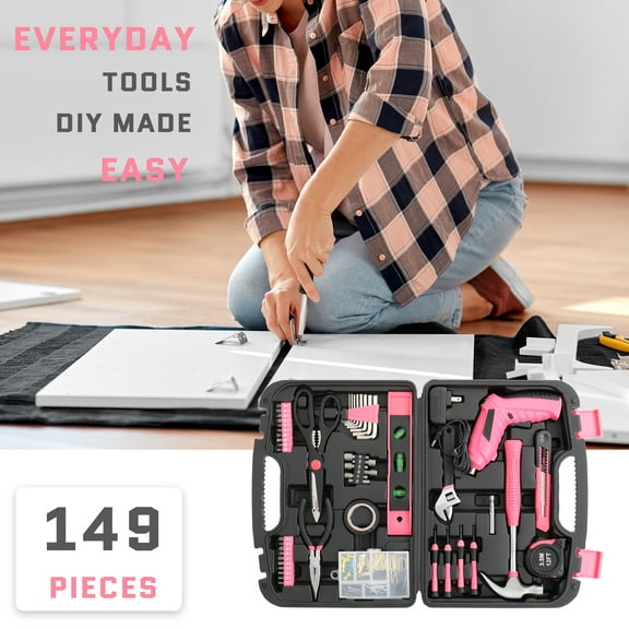 Ktaxon 149 Piece Tool Set, Hand Tool Household Repair Tools Kit, Includes 8OZ Hhammer