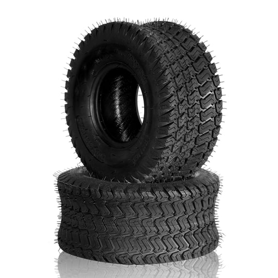 Ktaxon 15x6.00-6 Turf Lawn Mower Tires, 4PR Off-Road Replacement Tires for Lawn & Garden Tractor, 2 Pack