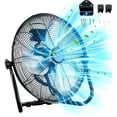 thumbnail image 1 of Ktaxon 16"Heavy Duty Floor & Wall Mount Fan - 5688 CFM High Velocity, 120-Watt, 3-Speed, Industrial Cooling for Garage, Workshop, Office, Home - UL Listed, Black, 1 of 11