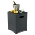 thumbnail image 1 of Ktaxon 16in Steel Outdoor Hideaway Table for Propane Tanks with Adjustable Feet, Black, 1 of 9
