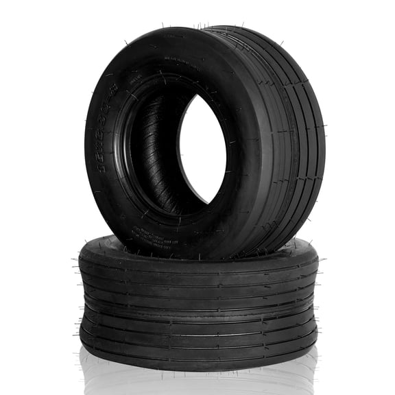 Ktaxon 16x6.50-8 Tubeless Turf Lawn Mower Tires, 4PR Replacement Tires for Garden Tractor & Golf Cart, 2 Pack