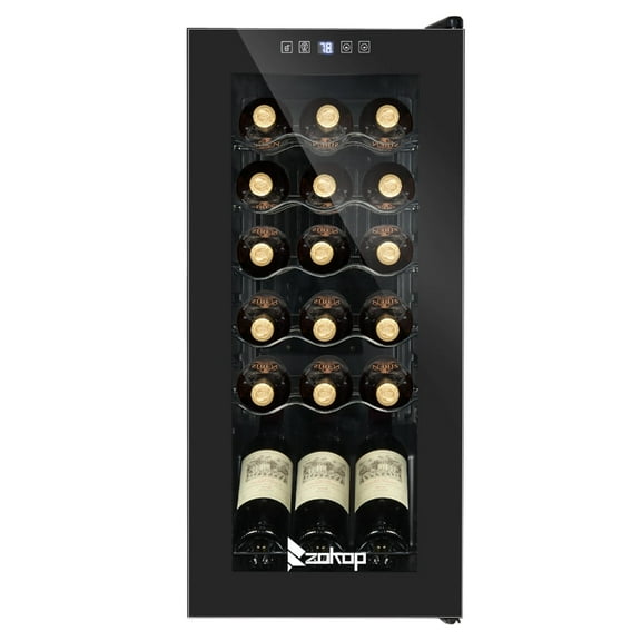 Ktaxon 18 Bottle Compressor Wine Cooler Freestanding Wine Fridge, Fast Cooling, Low Noise