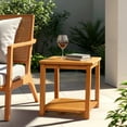 thumbnail image 1 of Ktaxon 18" Wood Square Side Table, Patio End Table, Suitable for Outdoor Porch Deck Pool, Teak, 1 of 11