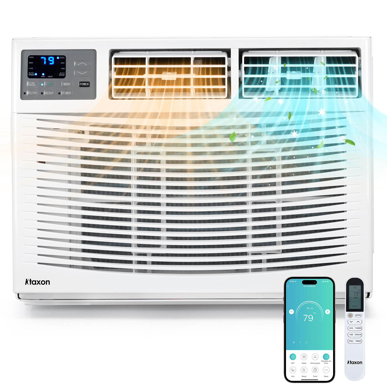 Ktaxon 18000 BTU Window Air Conditioner And Heater Combo Smart Control 