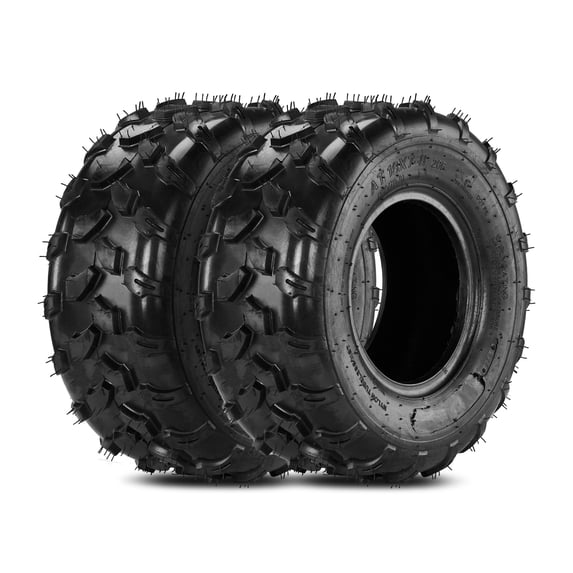 Ktaxon 18x7.00-8 ATV Tires Set of 2, 6PR Tubeless All-Terrain Mud Tires for ATV and UTV Off-Road Use