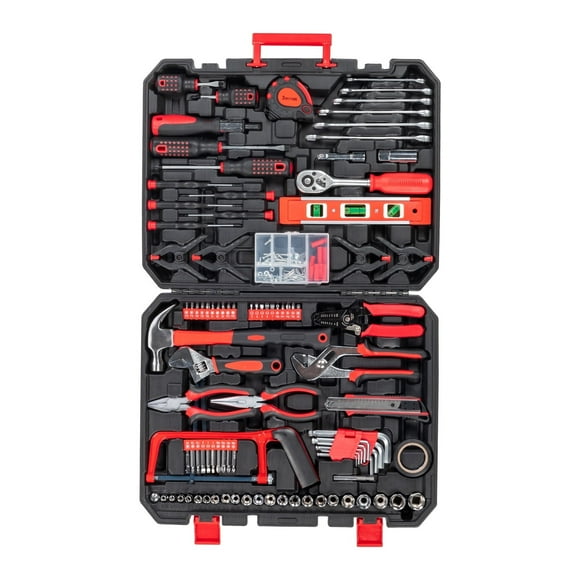 Ktaxon, 198 Piece Tool Set Red & Black Finish High Quality & Easy to Carry