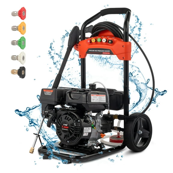Ktaxon 198CC Gas Pressure Washer, 2700 PSI and 2.3 GPM, for Cars/Fences/Driveways/Homes/Patios