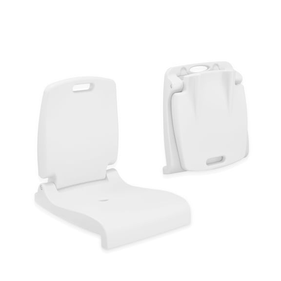 Ktaxon 1Pack Folding Poolside Chair, Foldable Flip Seat with Back Support, Lightweight Portable Plastics Chair for Edge of Pool, Stadium, Tailgating, Fishing, Boats, Beach (White)